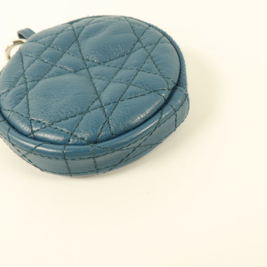 Dior 牛皮皮革Caro Round Coin Purse零錢包-11
