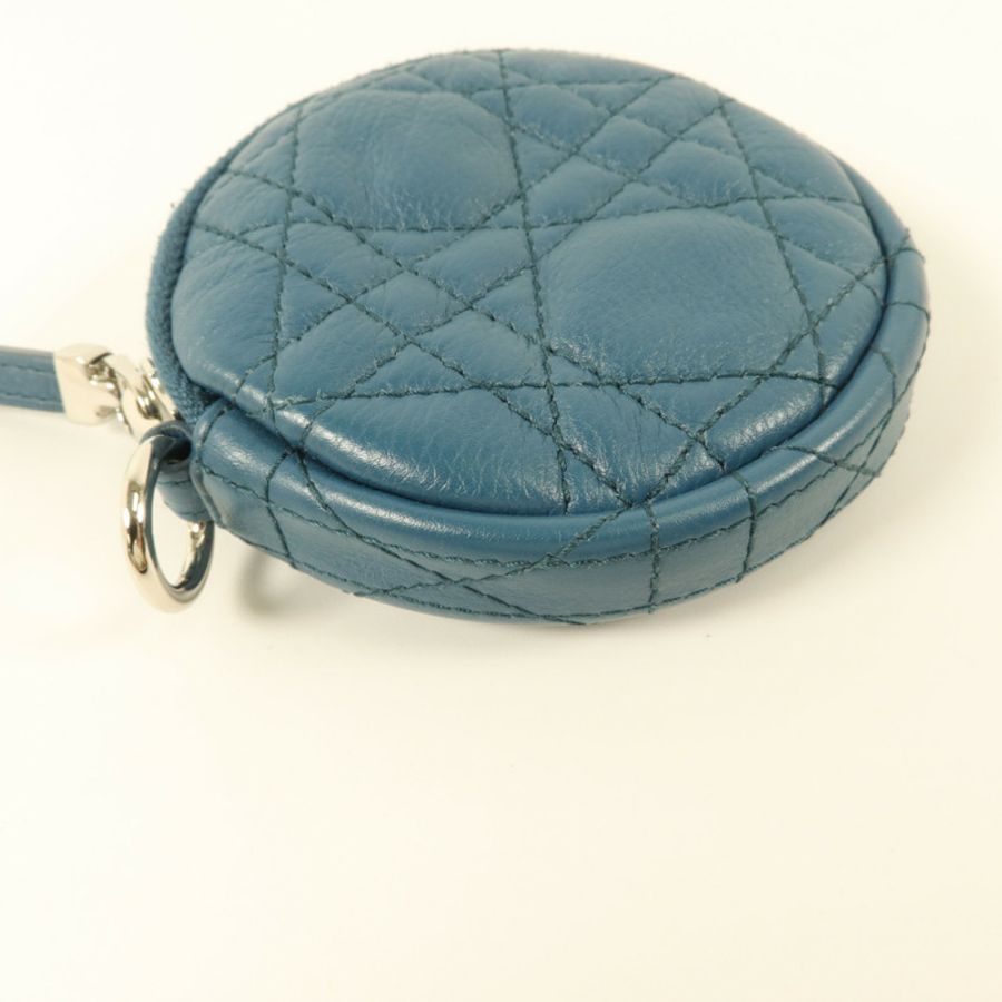 Dior 牛皮皮革Caro Round Coin Purse零錢包-12