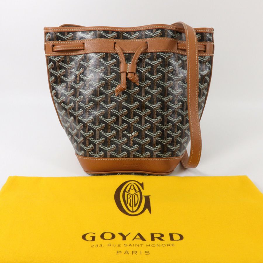 GOYARD 塗層帆布Petit Flot Bucket PM肩背袋-7