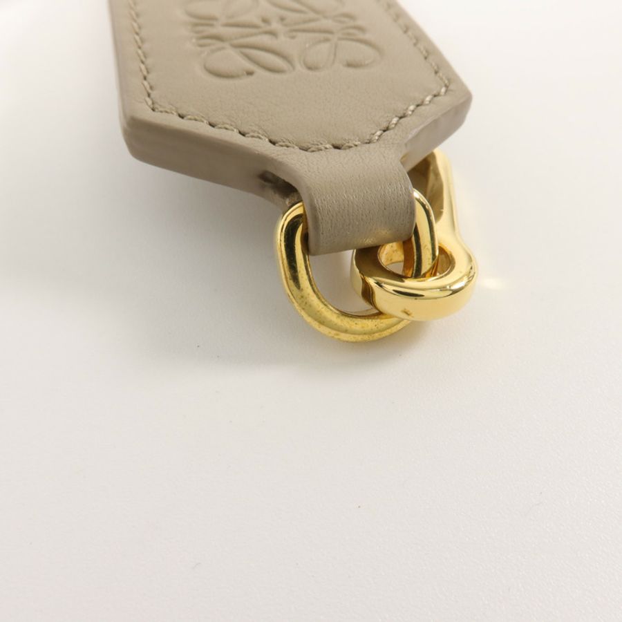LOEWE 牛皮皮革/帆布Anagram Shoulder Strap肩帶-8