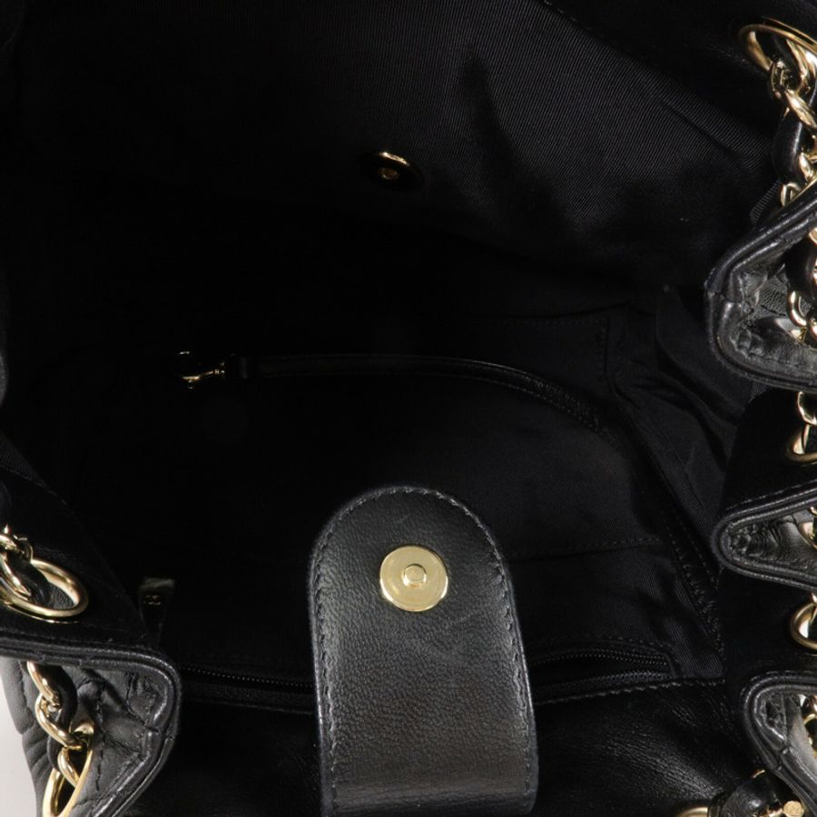 CHANEL 羊皮皮革Chain Shoulder鏈帶肩背袋-4