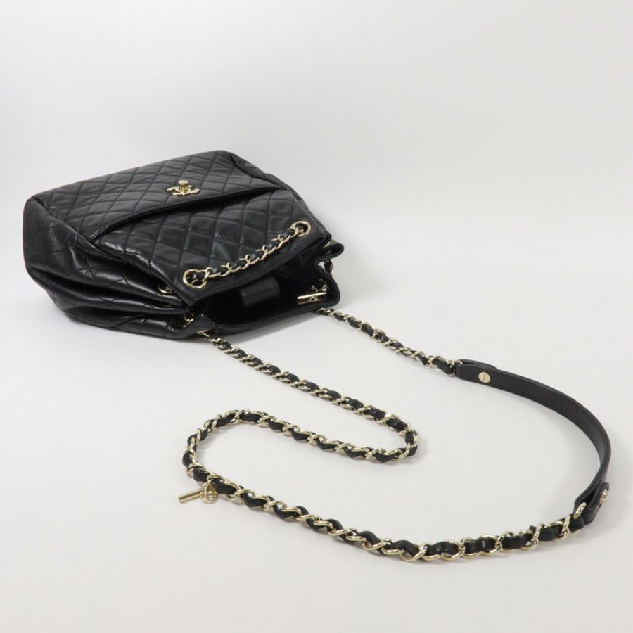 CHANEL 羊皮皮革Chain Shoulder鏈帶肩背袋-7