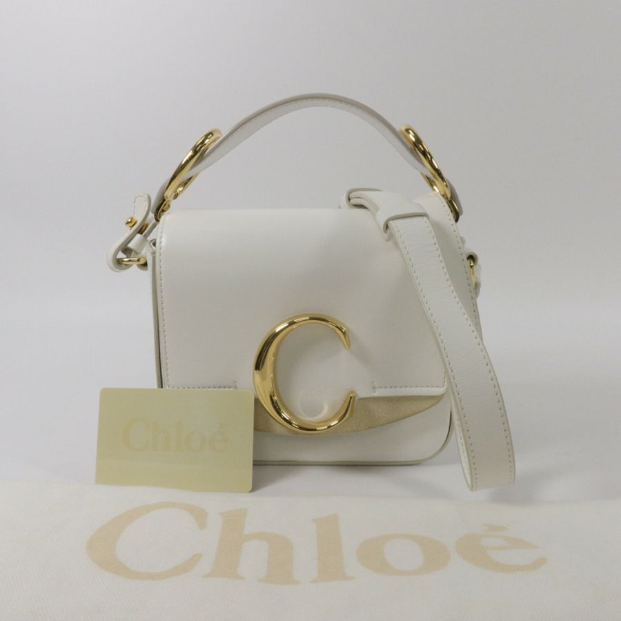 Chloe 牛皮皮革Mini Cloe C Bag手挽肩背兩用袋-10