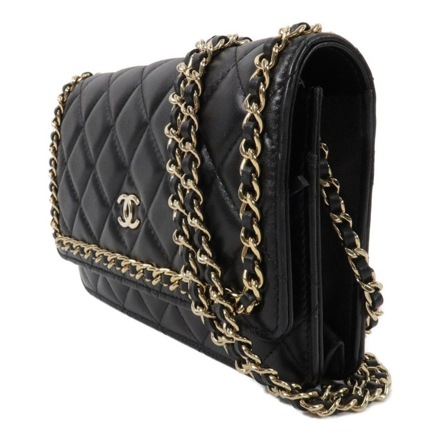 CHANEL 羊皮皮革WOC Wallet On Chain鏈帶肩背袋-2