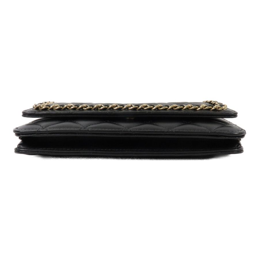 CHANEL 羊皮皮革WOC Wallet On Chain鏈帶肩背袋-3