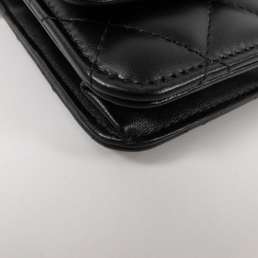 CHANEL 羊皮皮革WOC Wallet On Chain鏈帶肩背袋-11