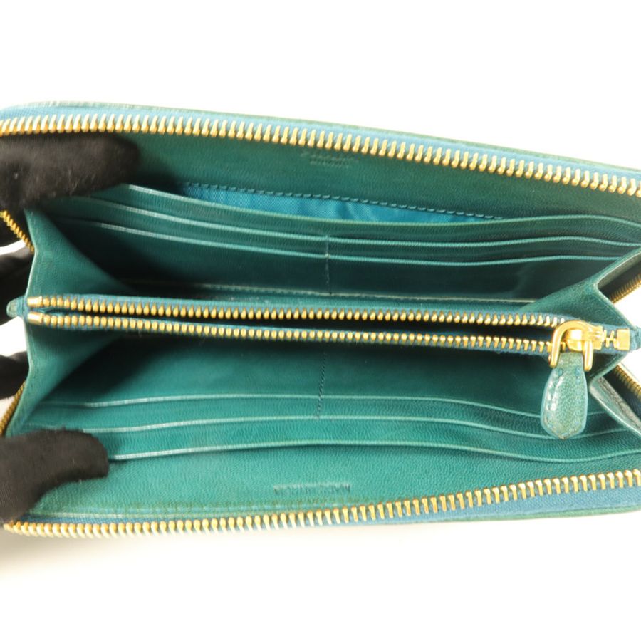 PRADA 牛皮皮革Zipper Long Wallet長錢包-4