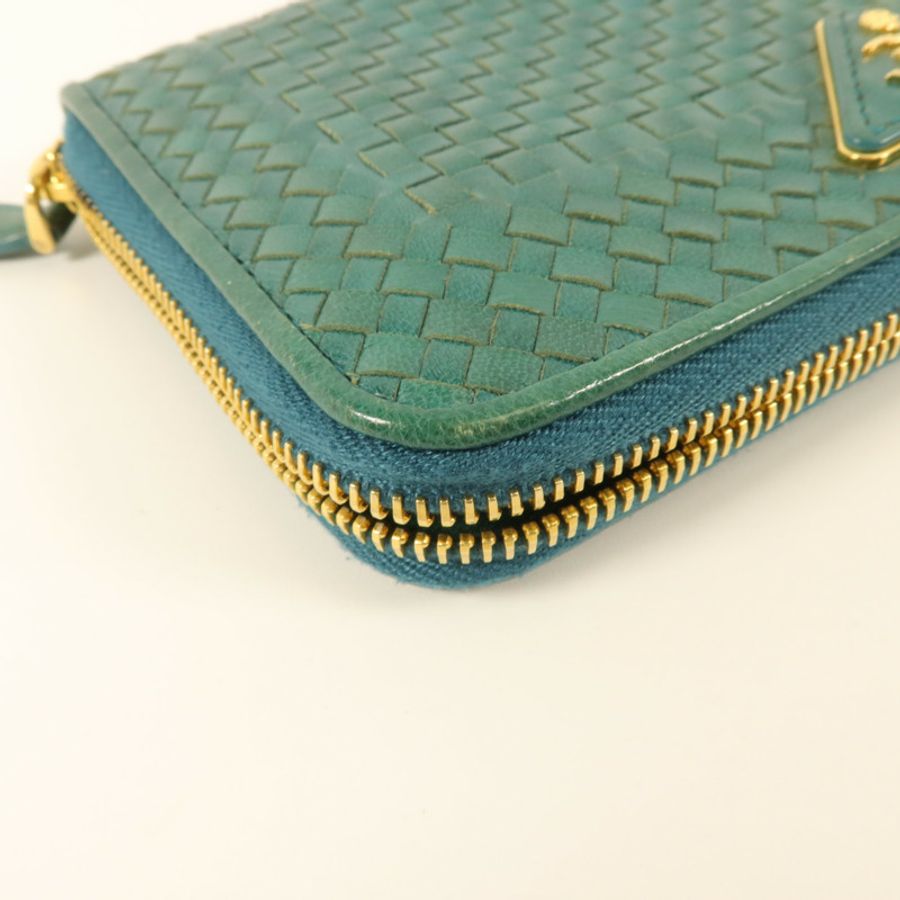 PRADA 牛皮皮革Zipper Long Wallet長錢包-16