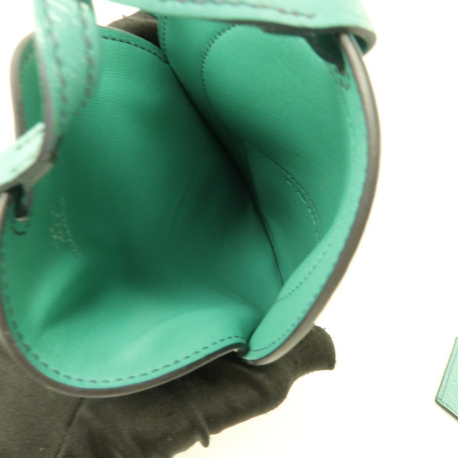 HERMES Chevre皮革In The Loop To Go GM電話肩背袋Vert Verone-4