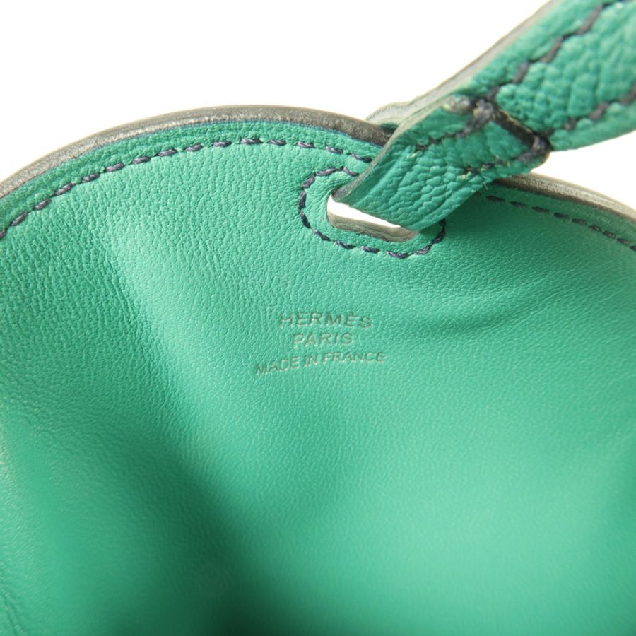 HERMES Chevre皮革In The Loop To Go GM電話肩背袋Vert Verone-5
