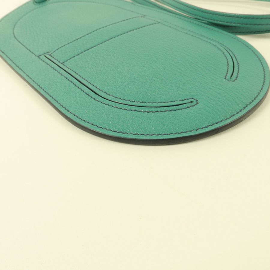 HERMES Chevre皮革In The Loop To Go GM電話肩背袋Vert Verone-11