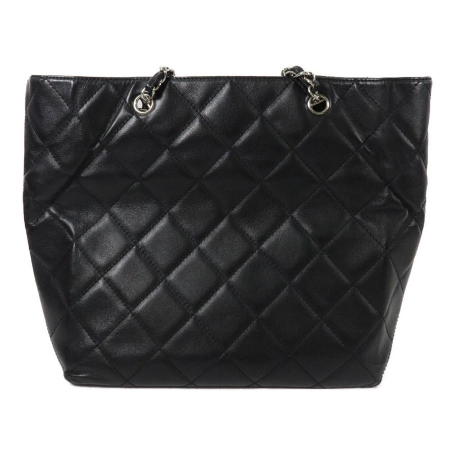 CHANEL 牛皮皮革Tote Bag鏈帶肩背袋-1