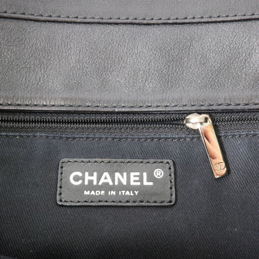 CHANEL 牛皮皮革Tote Bag鏈帶肩背袋-5