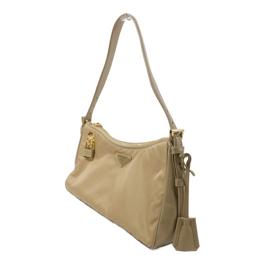PRADA Re-Nylon/皮革Aimee Padlock Large肩背袋-2
