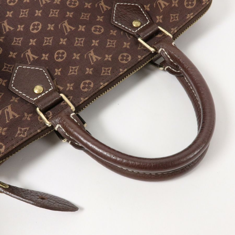 LOUIS VUITTON Monogram Mini Lin Speedy 30手挽袋-6