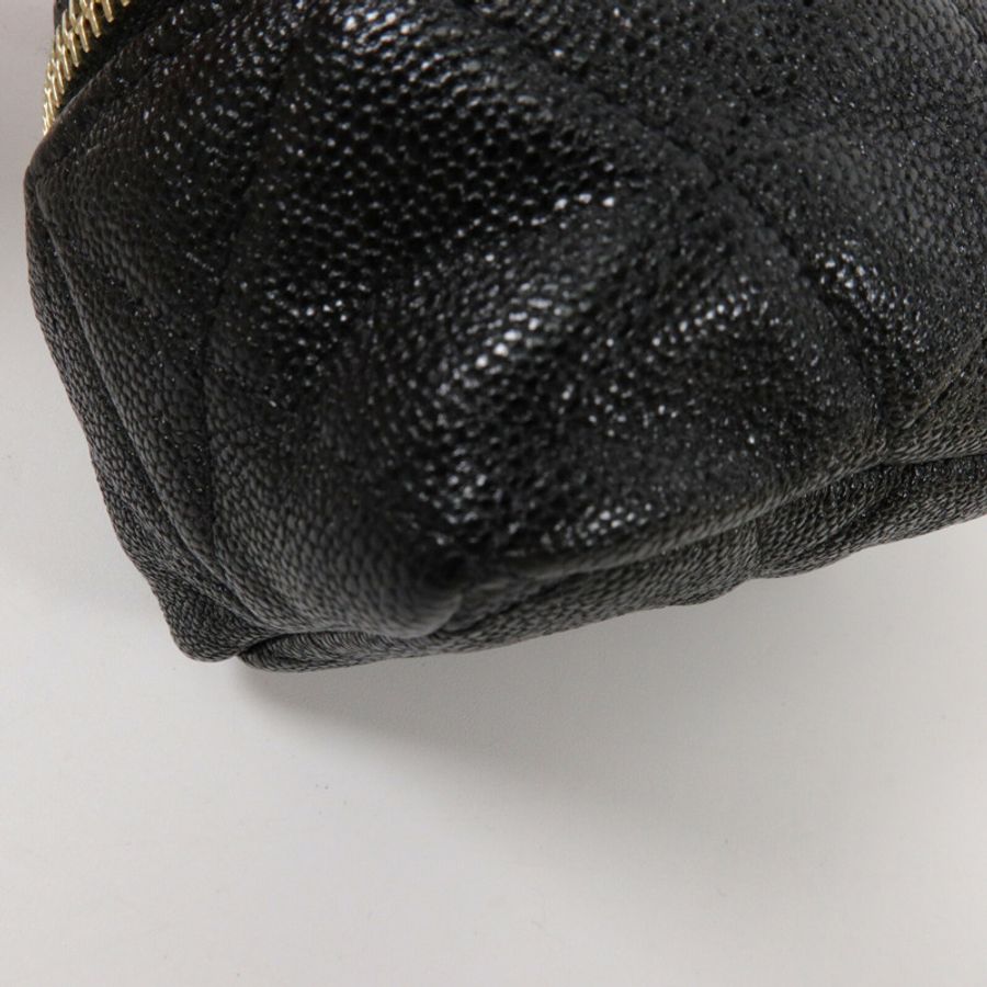 CHANEL 牛皮皮革Mini Vanity Case鏈帶手挽肩背兩用袋-11