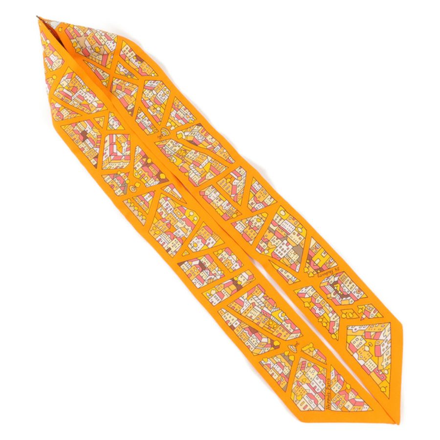 HERMES 絲質Twilly絲巾-3