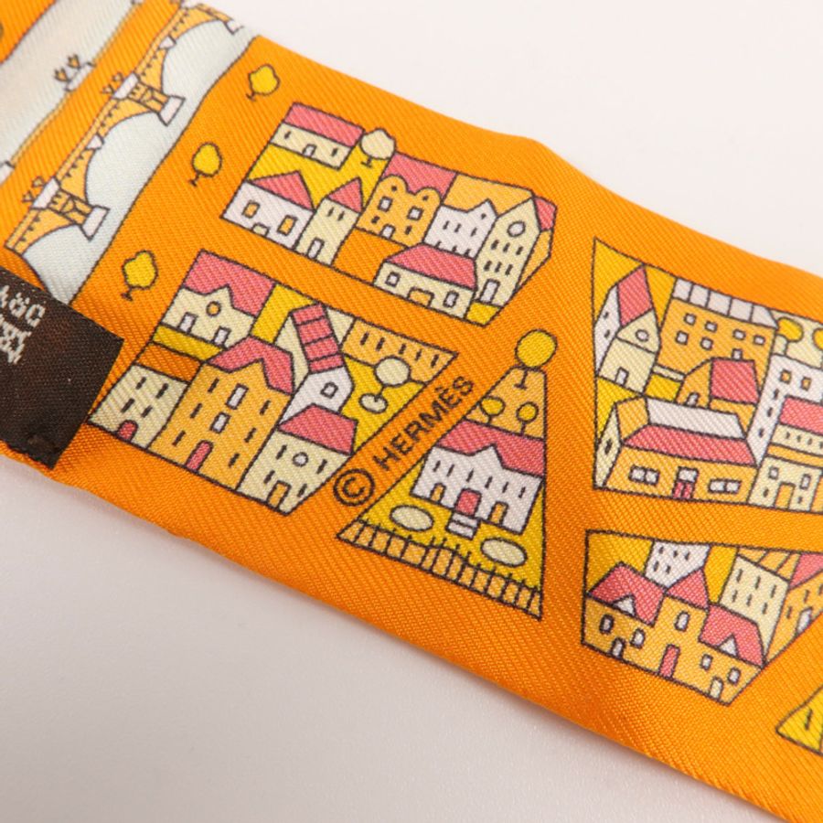 HERMES 絲質Twilly絲巾-5