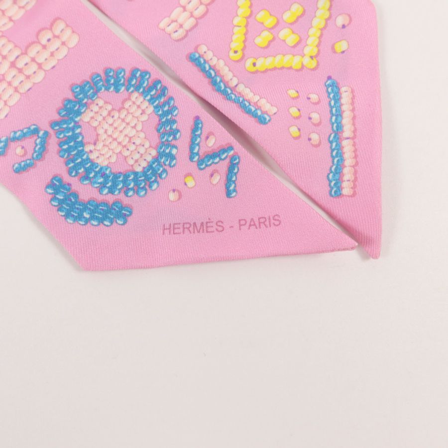 HERMES 絲質Twilly絲巾-4