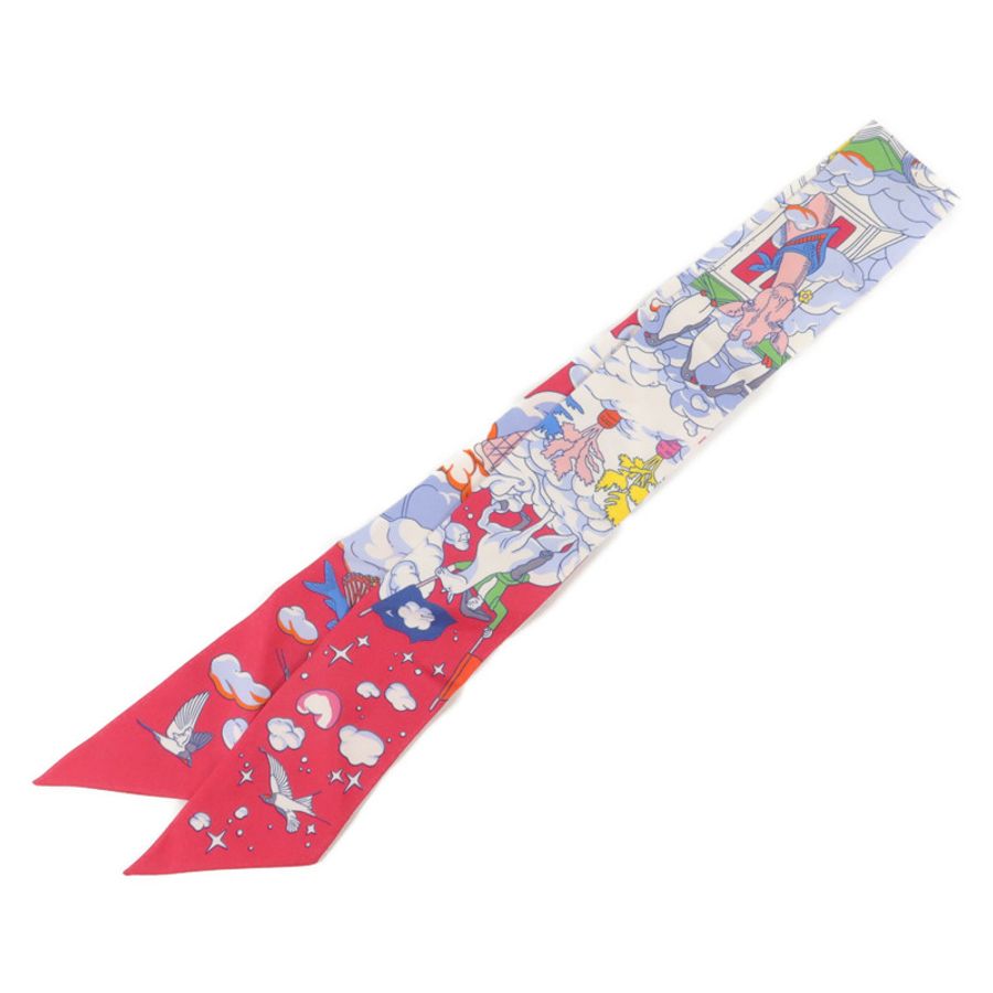 HERMES 絲質Twilly絲巾-1