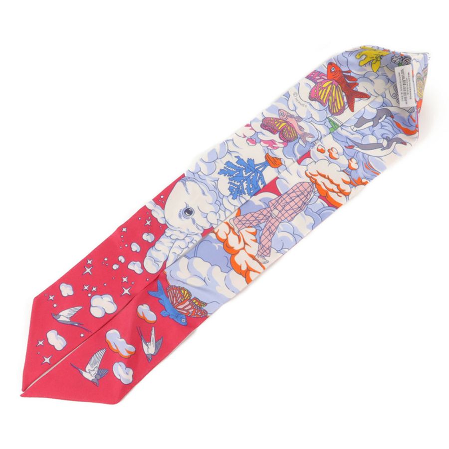HERMES 絲質Twilly絲巾-2
