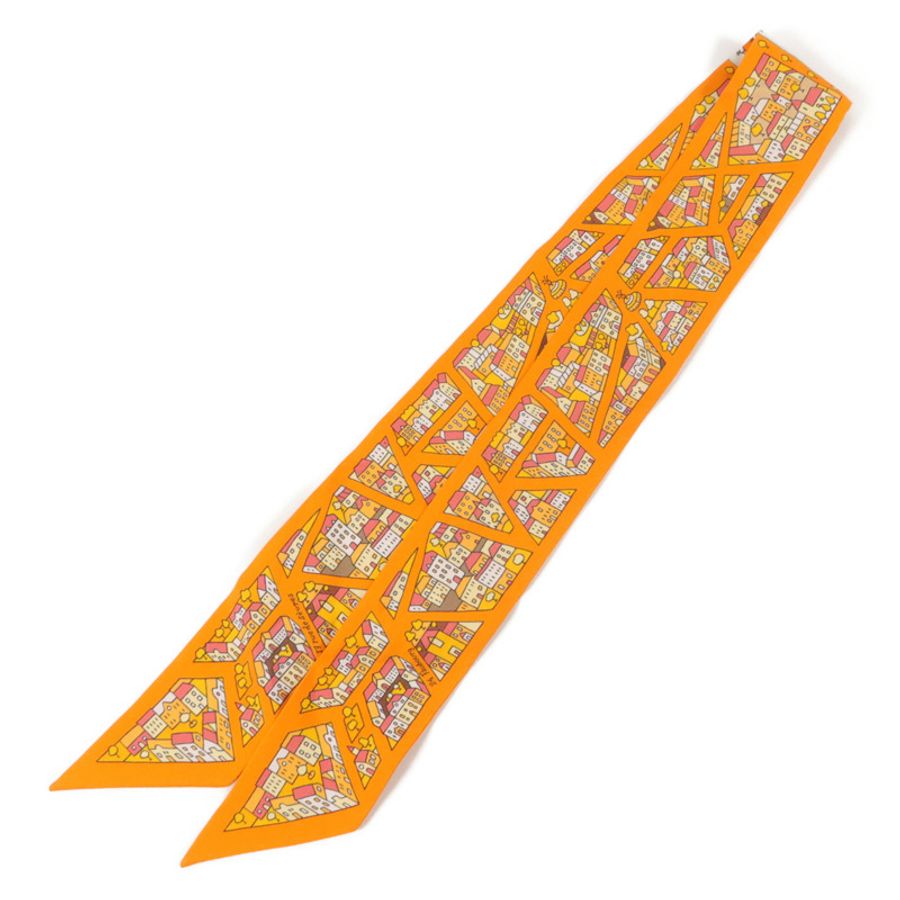 HERMES 絲質Twilly絲巾-1