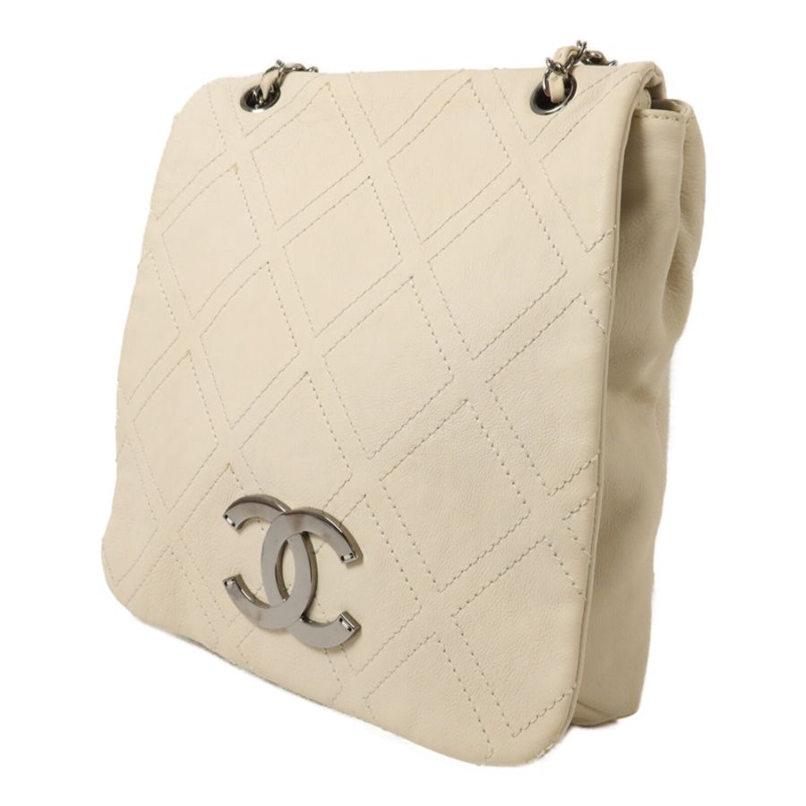 CHANEL 牛皮皮革Diamond Stitch Chain Shoulder鏈帶肩背袋-2