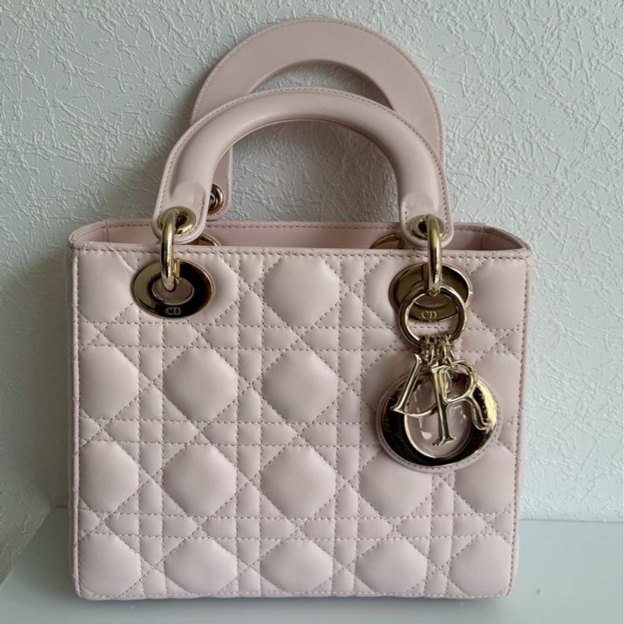 Dior 淡粉色5x4黛妃包🎀溫柔氣質-1