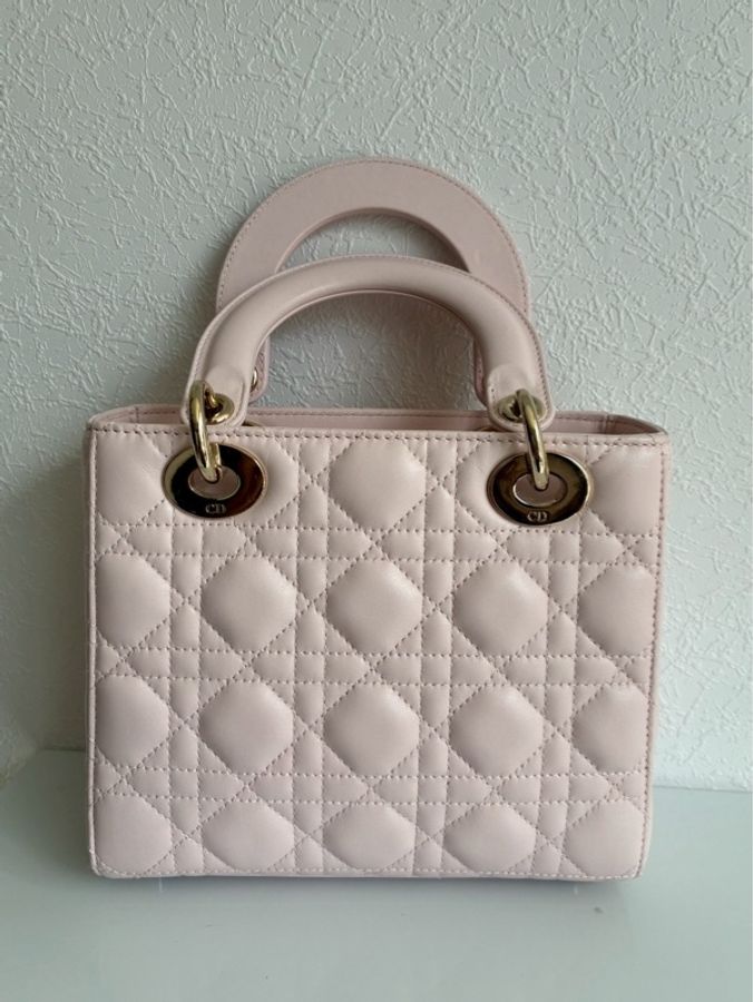 Dior 淡粉色5x4黛妃包🎀溫柔氣質-2