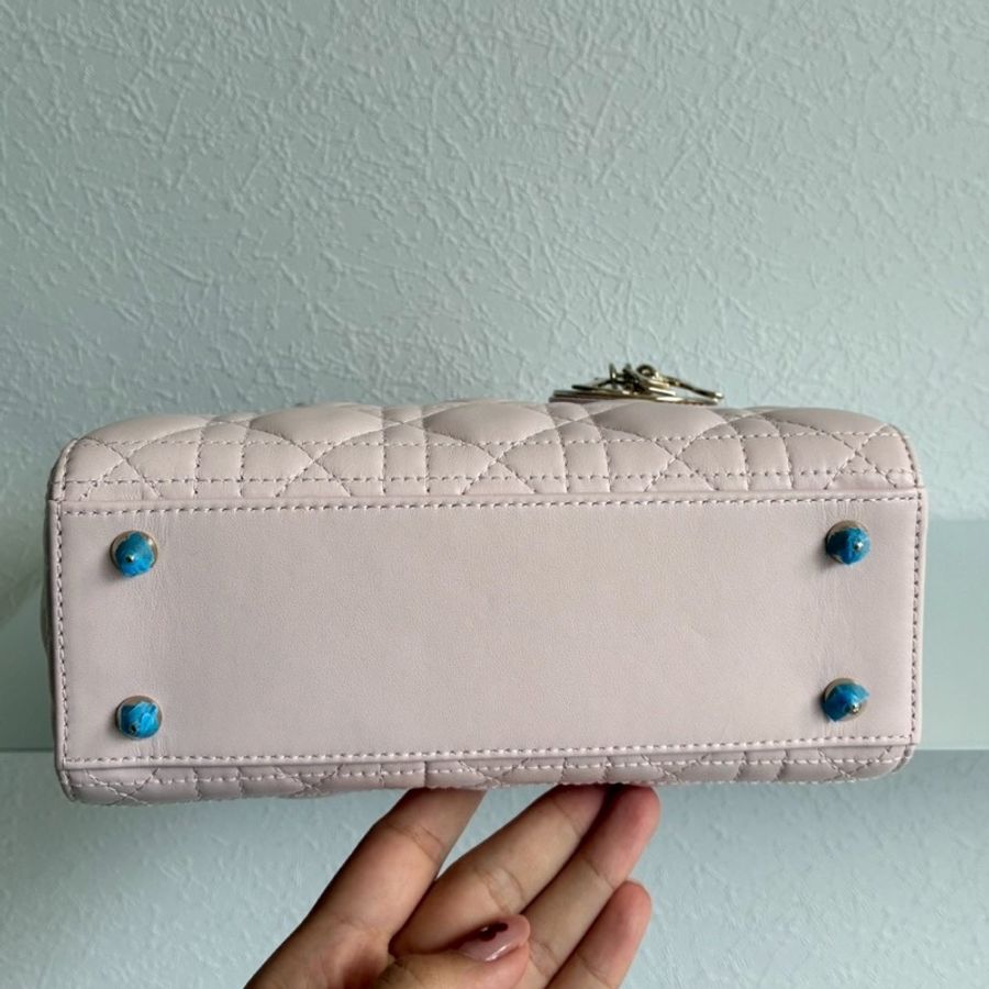 Dior 淡粉色5x4黛妃包🎀溫柔氣質-5