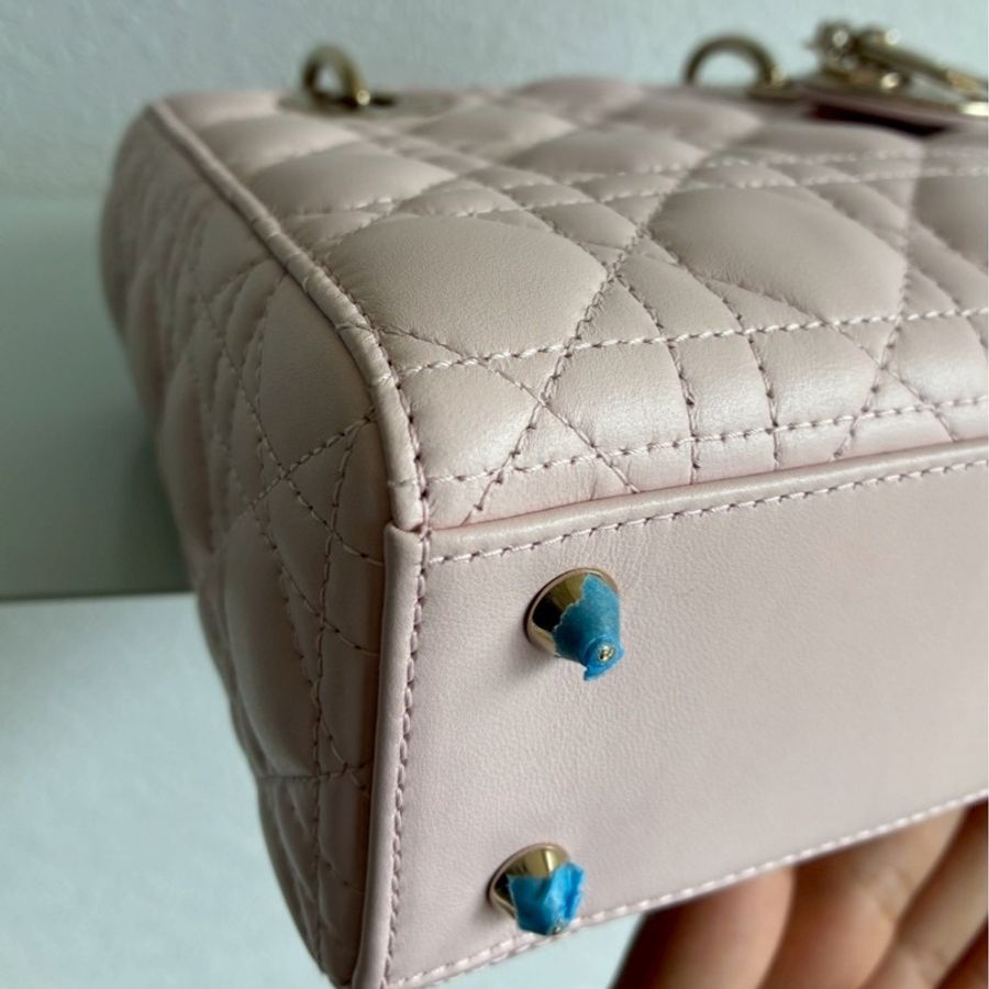 Dior 淡粉色5x4黛妃包🎀溫柔氣質-6
