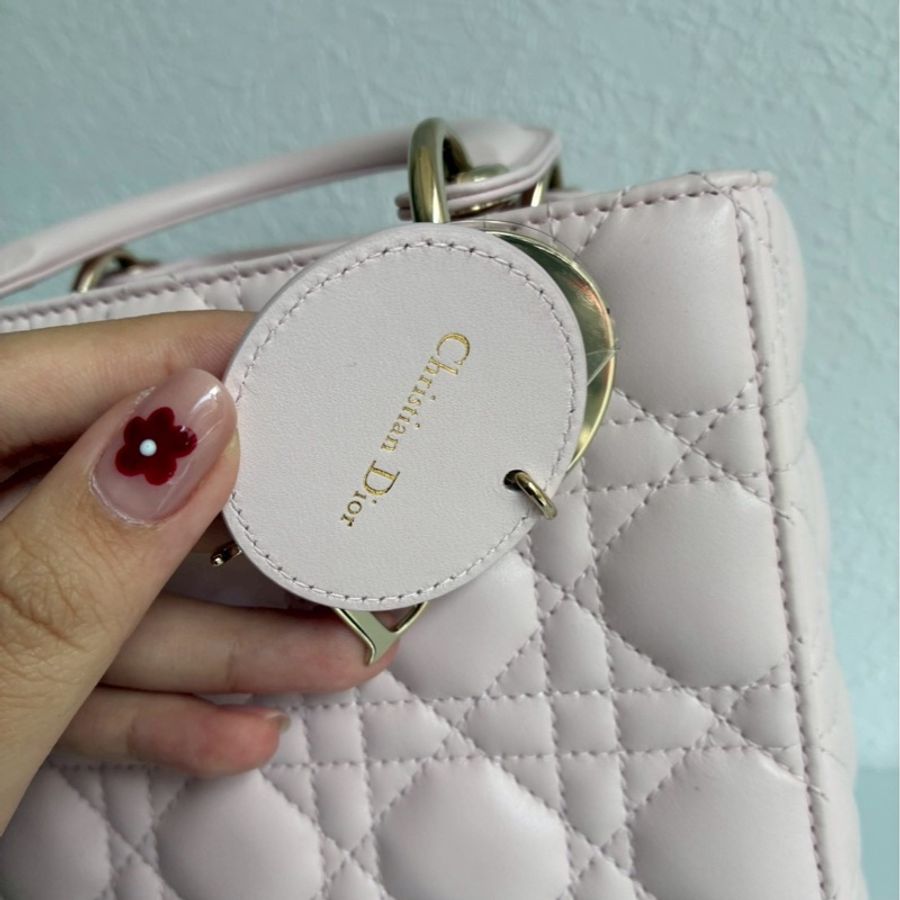 Dior 淡粉色5x4黛妃包🎀溫柔氣質-18
