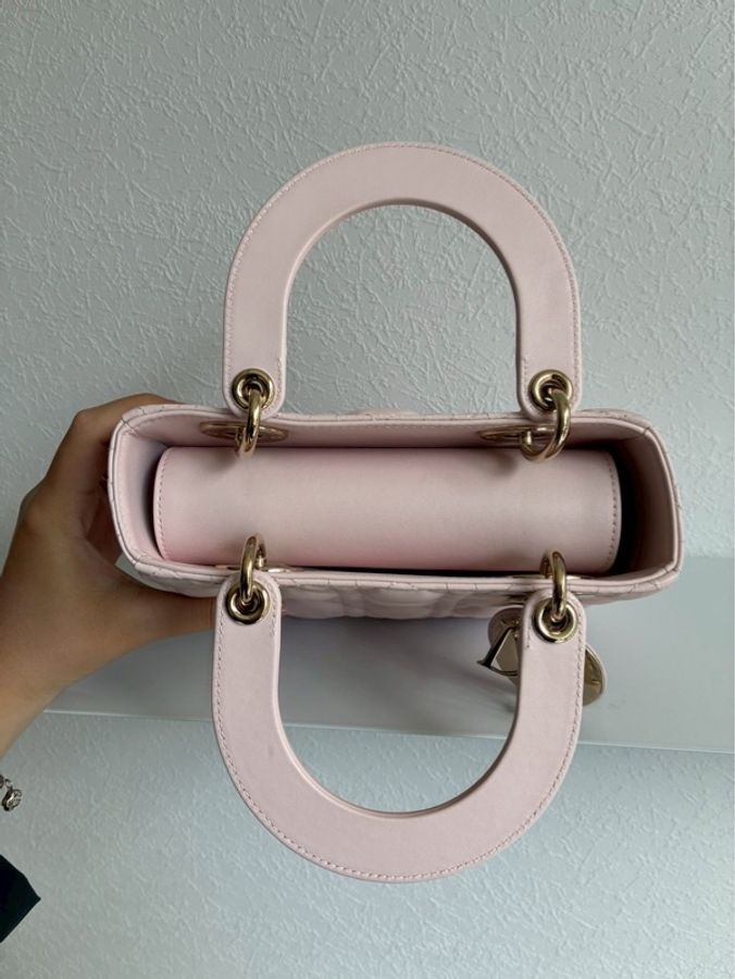Dior 淡粉色5x4黛妃包🎀溫柔氣質-19