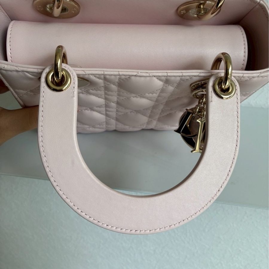 Dior 淡粉色5x4黛妃包🎀溫柔氣質-21