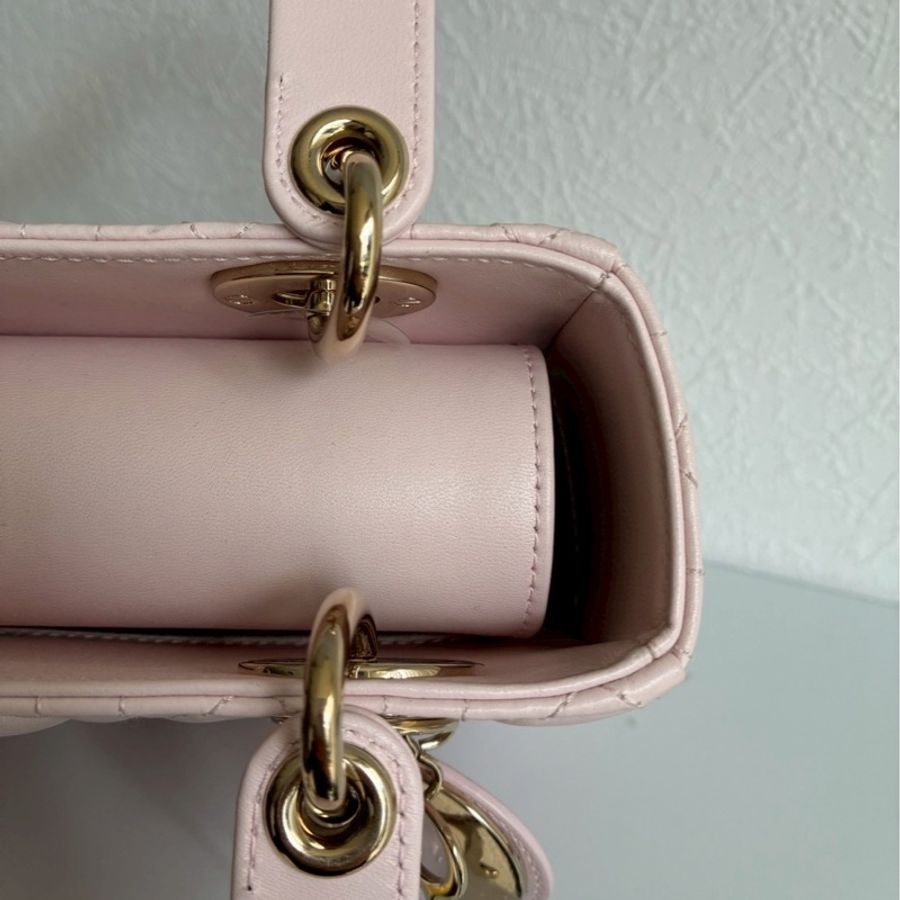 Dior 淡粉色5x4黛妃包🎀溫柔氣質-23