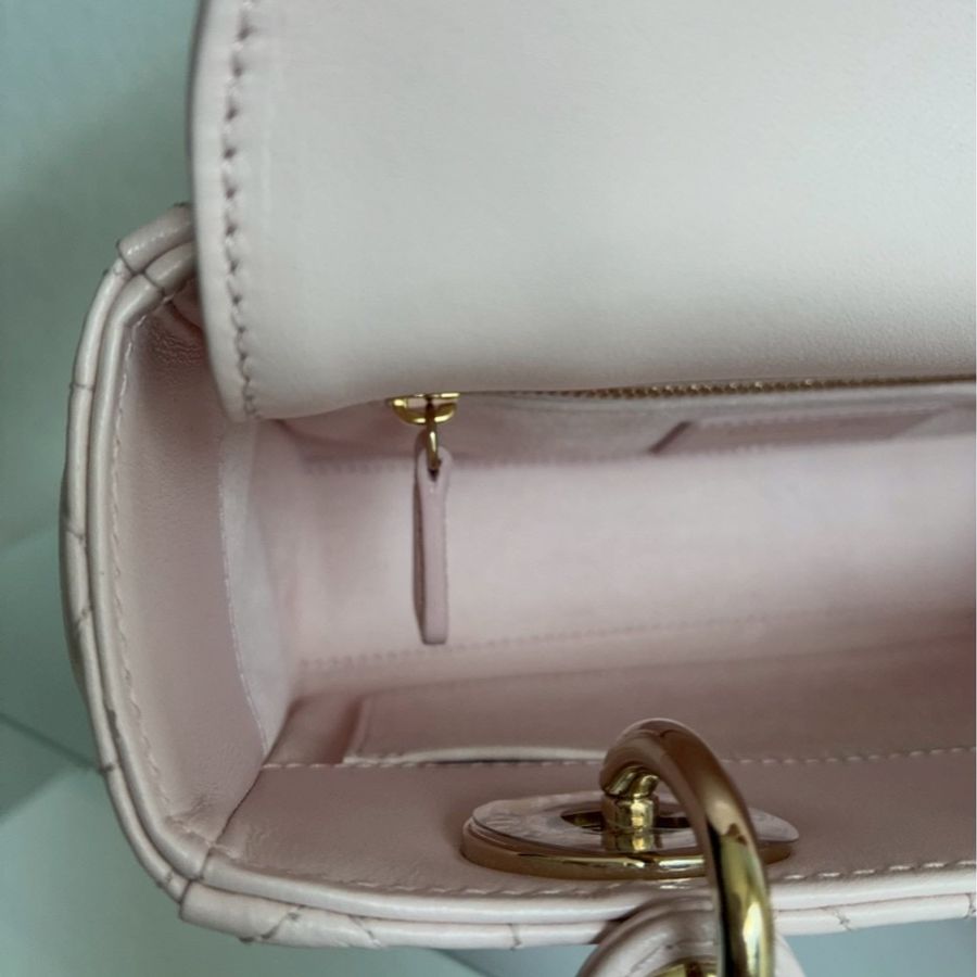 Dior 淡粉色5x4黛妃包🎀溫柔氣質-28