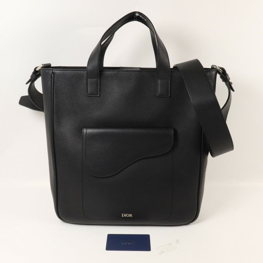 Dior 牛皮皮革Saddle Tote手挽肩背兩用袋-9