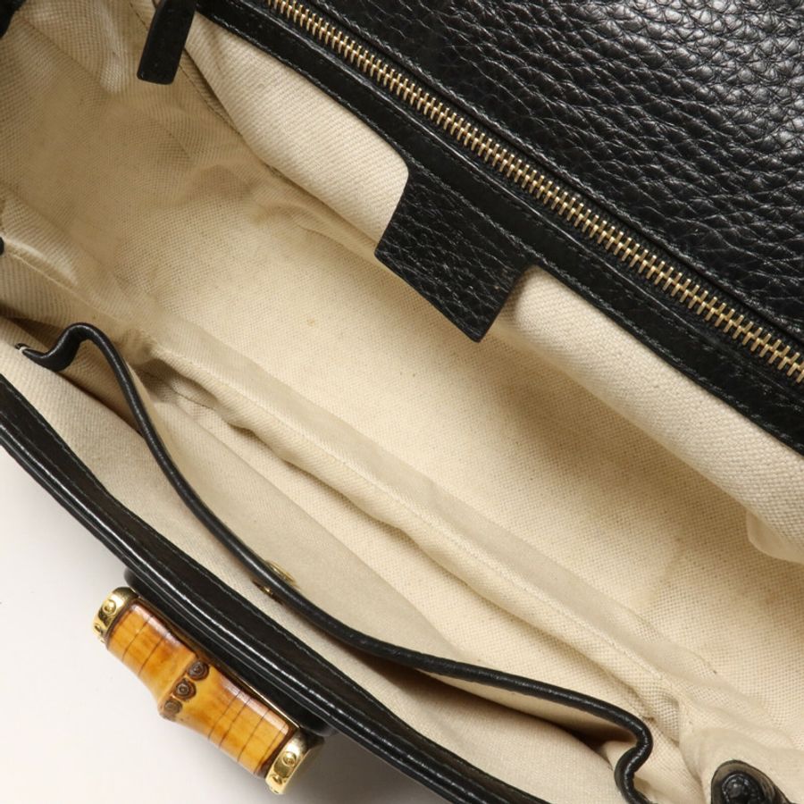 GUCCI 牛皮皮革New Bamboo Top Handle手挽肩背兩用袋-4
