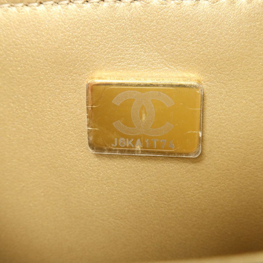 CHANEL 羊皮皮革Octagonal Buckle Mini Flap Bag鏈帶肩背袋-6