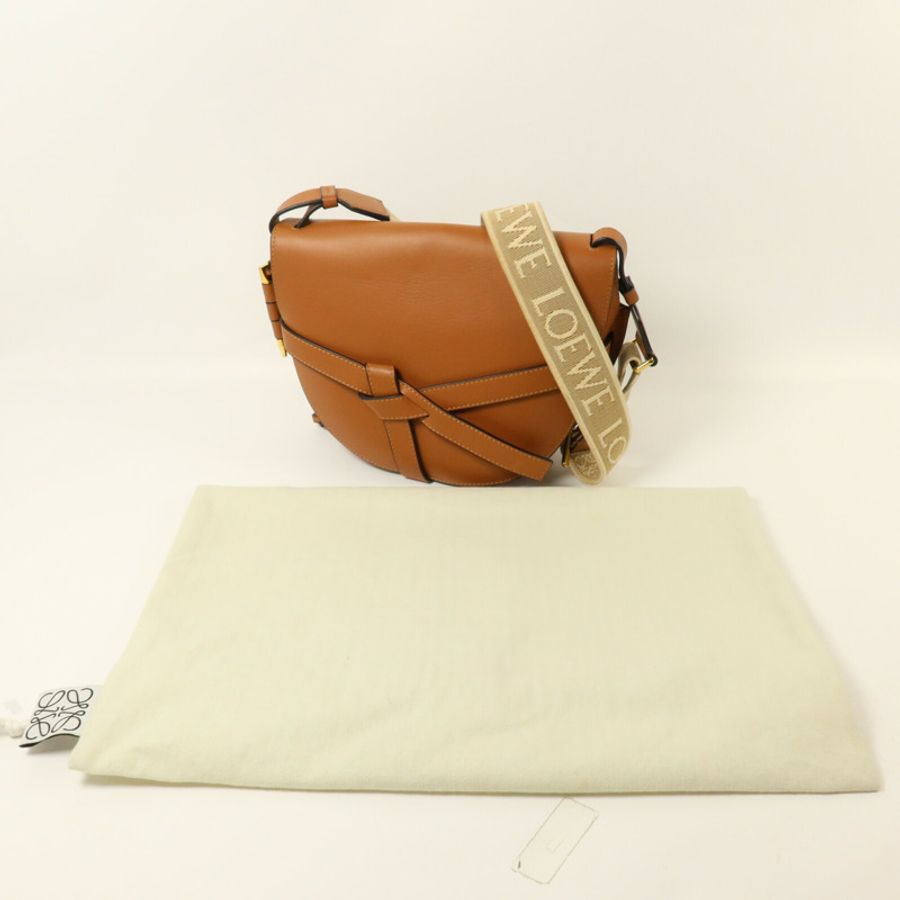 LOEWE 牛皮皮革Small Gate肩背袋-8