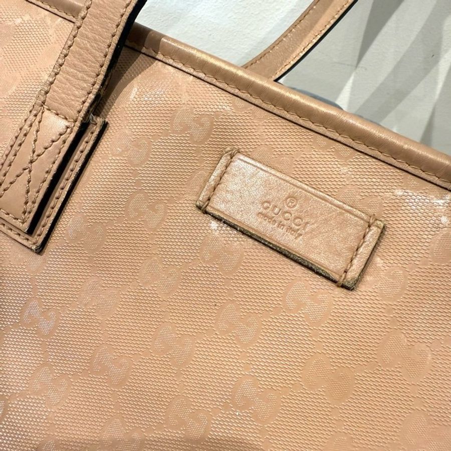 Gucci Imprime Tote Bag pink beige 粉色托特包 手提包-2