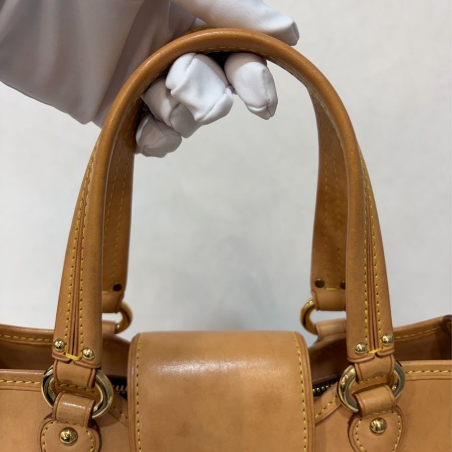 LV M45715 原花 字紋 老花 曼哈頓 金釦抓皺 手提包南瓜包肚臍包-71