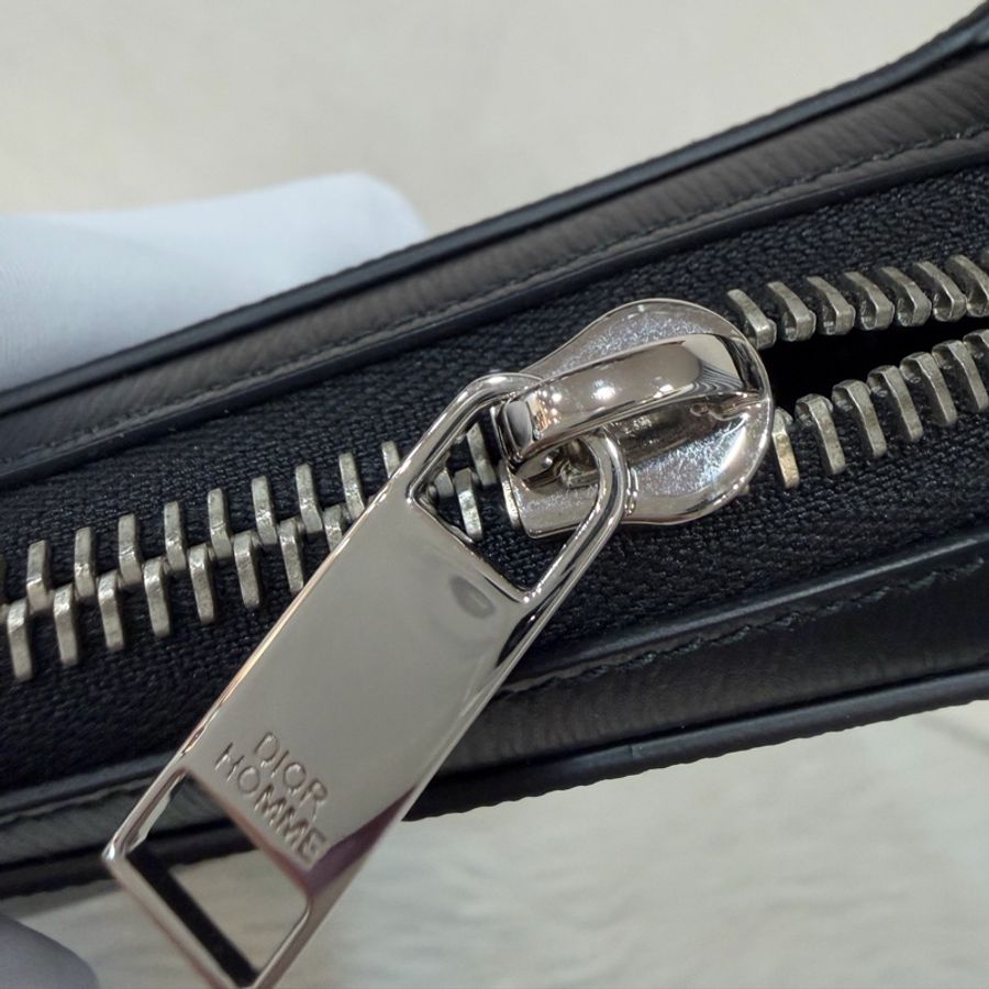 Dior 2DLCA-104XIS 黑皮邊 灰老花 多夾層卡夾 公事包 手拿包 MacBook-12