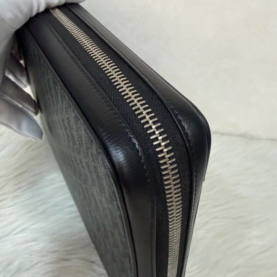 Dior 2DLCA-104XIS 黑皮邊 灰老花 多夾層卡夾 公事包 手拿包 MacBook-19