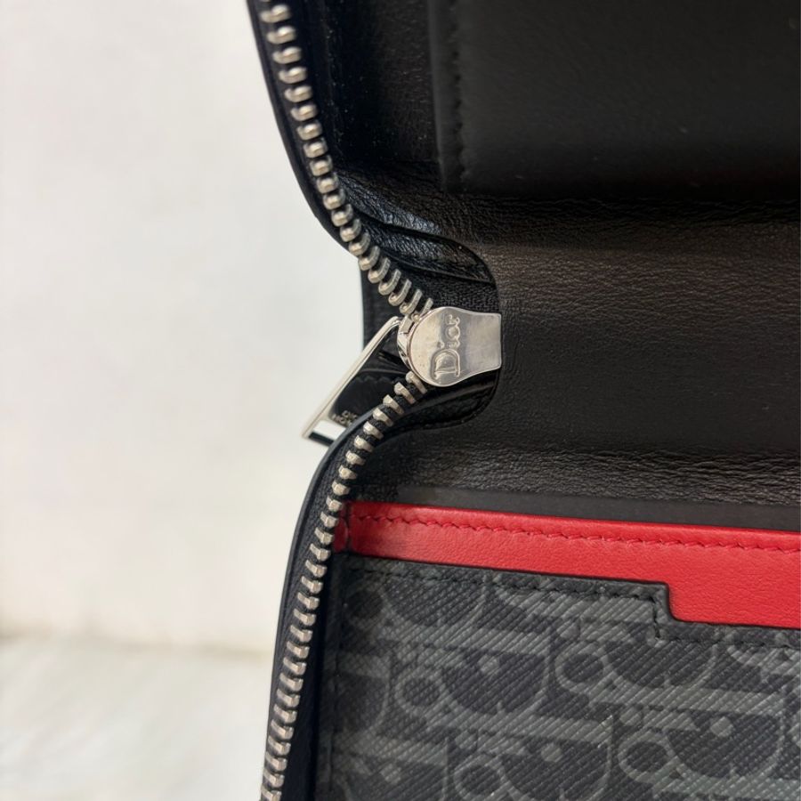 Dior 2DLCA-104XIS 黑皮邊 灰老花 多夾層卡夾 公事包 手拿包 MacBook-26