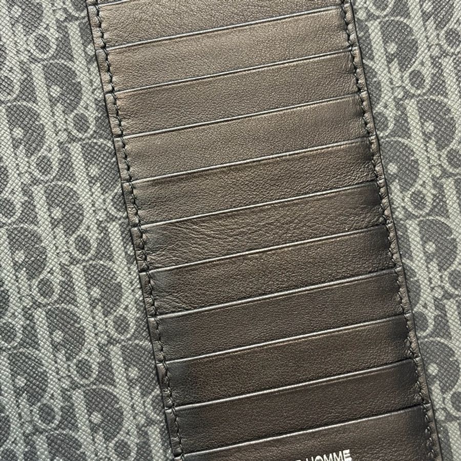 Dior 2DLCA-104XIS 黑皮邊 灰老花 多夾層卡夾 公事包 手拿包 MacBook-31