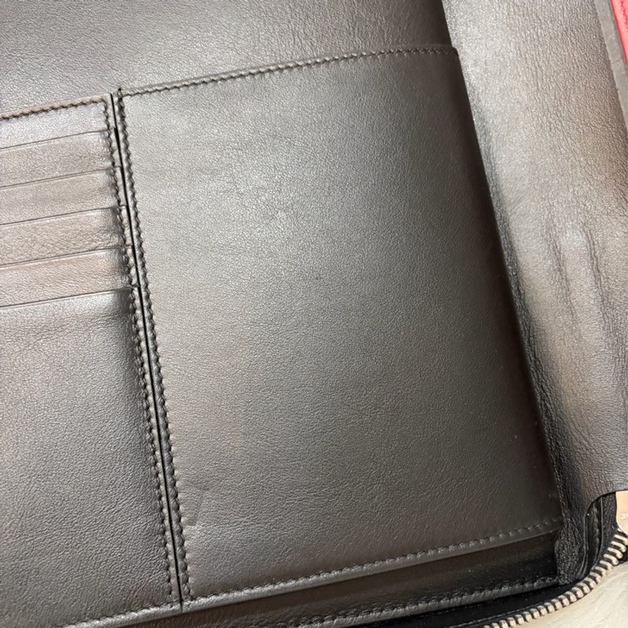 Dior 2DLCA-104XIS 黑皮邊 灰老花 多夾層卡夾 公事包 手拿包 MacBook-35