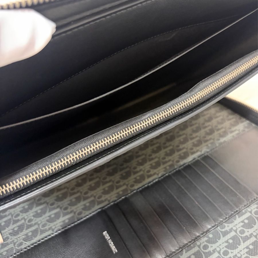 Dior 2DLCA-104XIS 黑皮邊 灰老花 多夾層卡夾 公事包 手拿包 MacBook-43