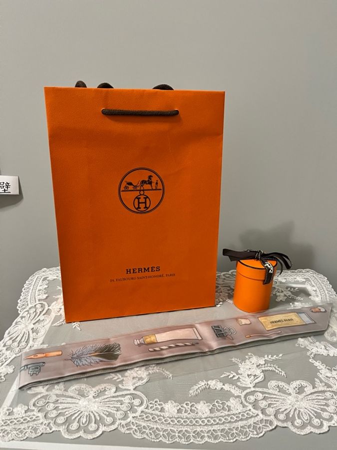 HERMÈS 愛馬仕《全新》Twilly In The Pocket 雙面絲巾|法國製|附原廠盒裝-30