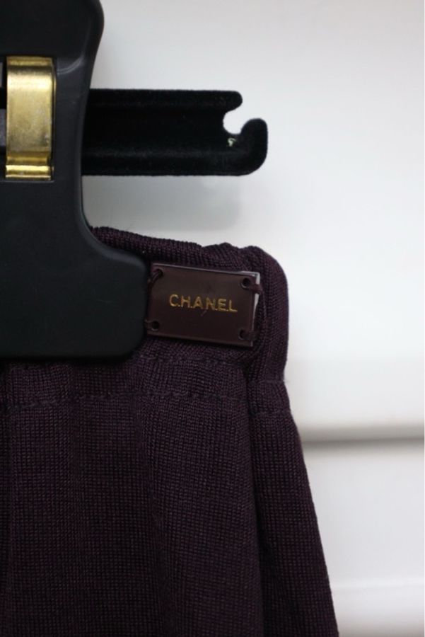 Chanel 02年蜜瓜桃桃两口袋crop短外套半裙套装-19